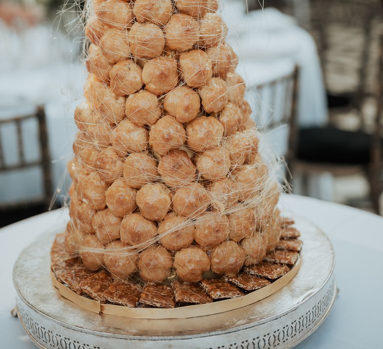 Croquembouche tower alternative wedding cake 