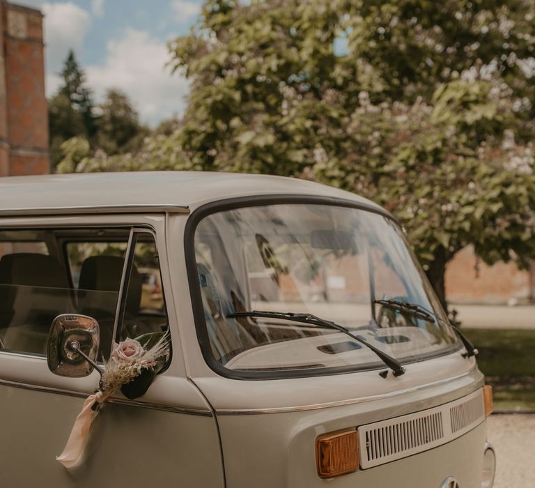 VW camper van wedding transport 