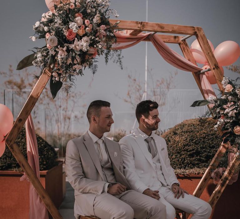 Wedding ceremony arch decor