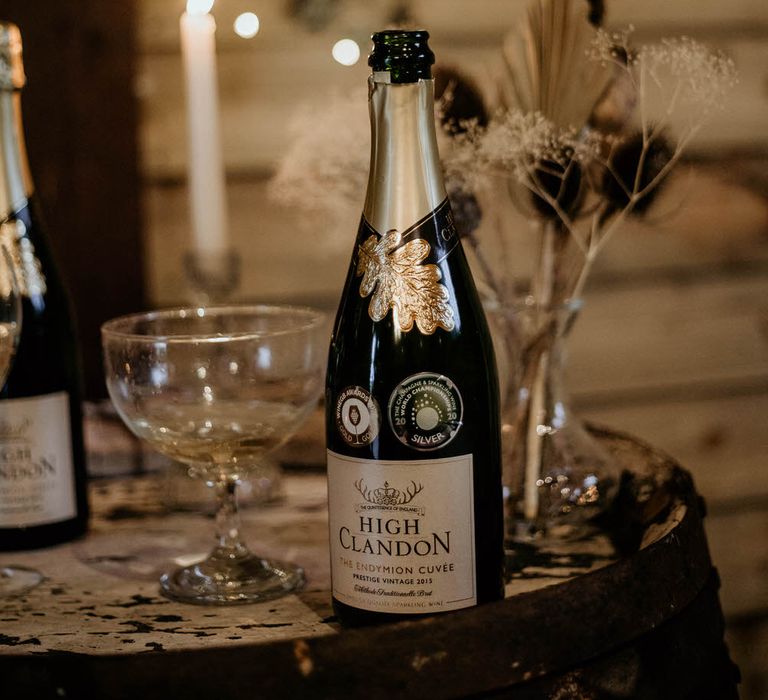 High Clandon wine for rustic luxe wedding ceremony