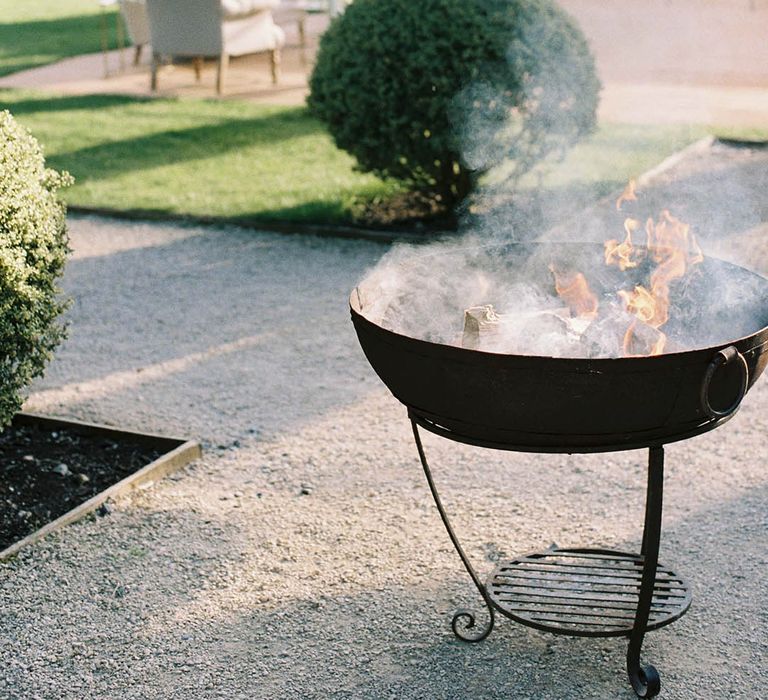 Fire pit for outdoor wedding 