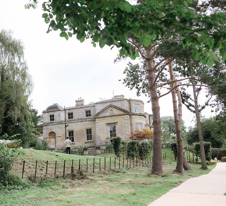 Snapshot of the wedding venue, which is the couple's Georgian home in Bath and the Buffalo Tipi reception area