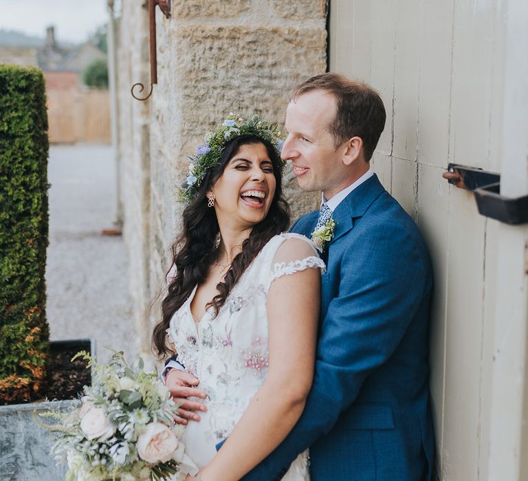 Summer wedding at The Tithe Barn with pastel colour scheme 