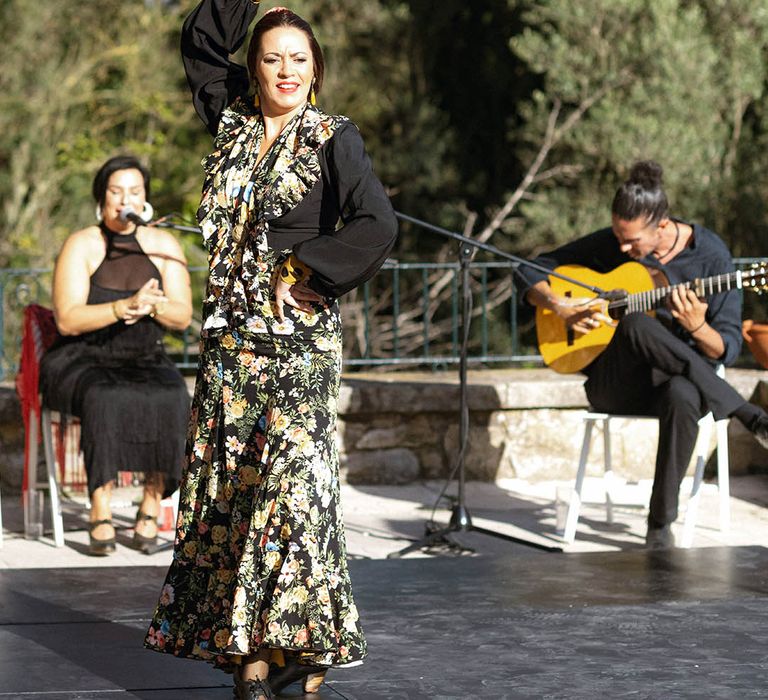 Flamenco dancer performing at wedding for unique wedding entertainment