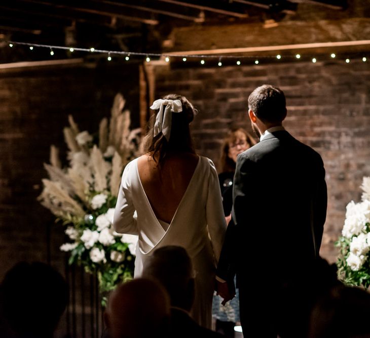 London wedding with disco ball wedding decor