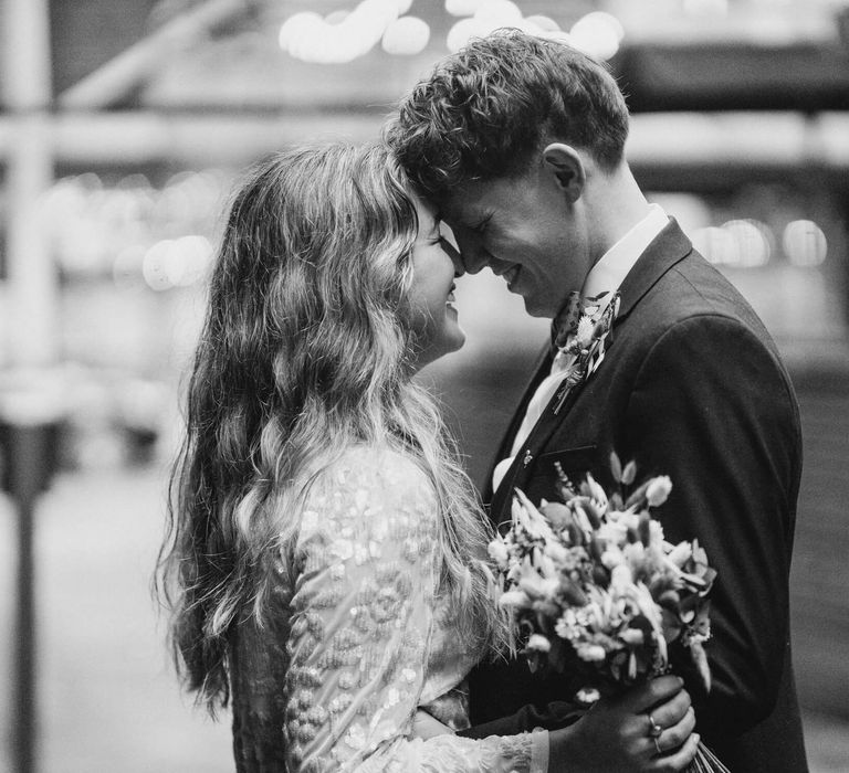 Black and white wedding photography