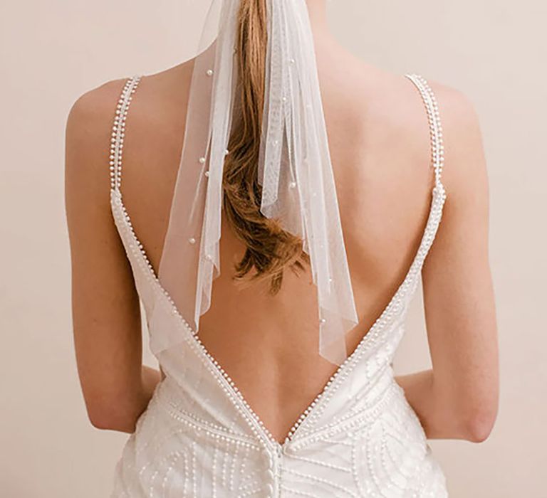 Pearl Bow Veil available at Liberty in Love