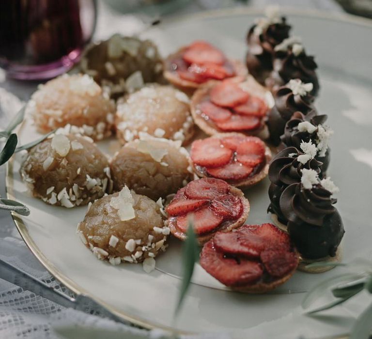 Dessert tray for buffet wedding food