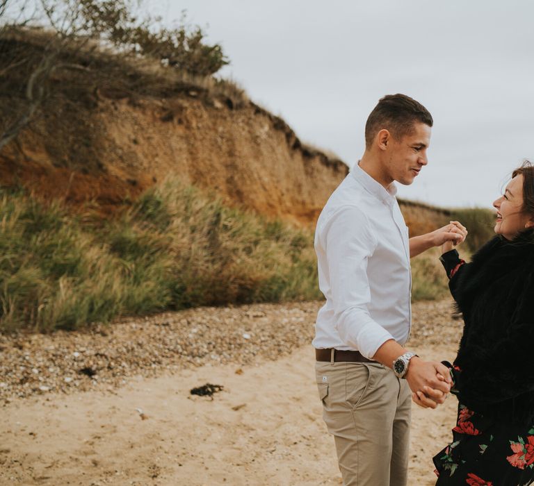 beach engagement session photographs by Grace Elizabeth 