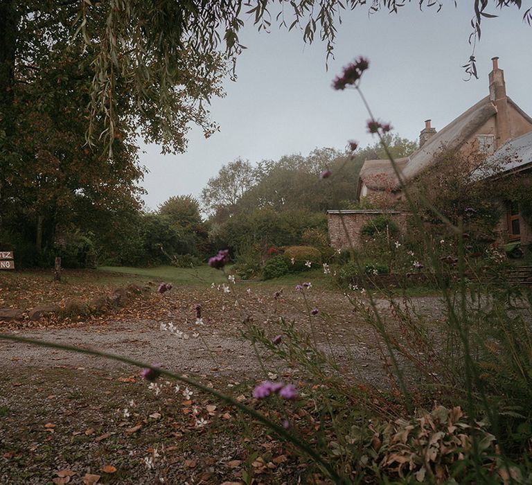 Outdoor ceremony for Pagan wedding with festival feel and sustainable aspects 