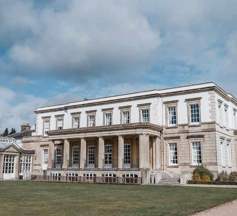 Exterior shot of Buxted Park wedding venue East Sussex