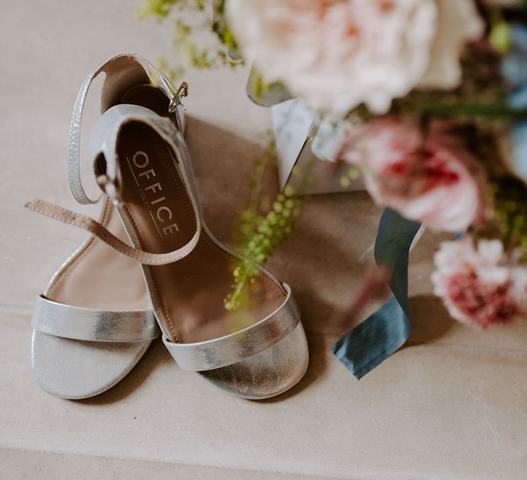 Silver metallic wedding shoes for bride from Office 