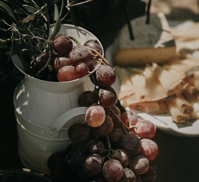 Grazing tables for wedding food buffet reception