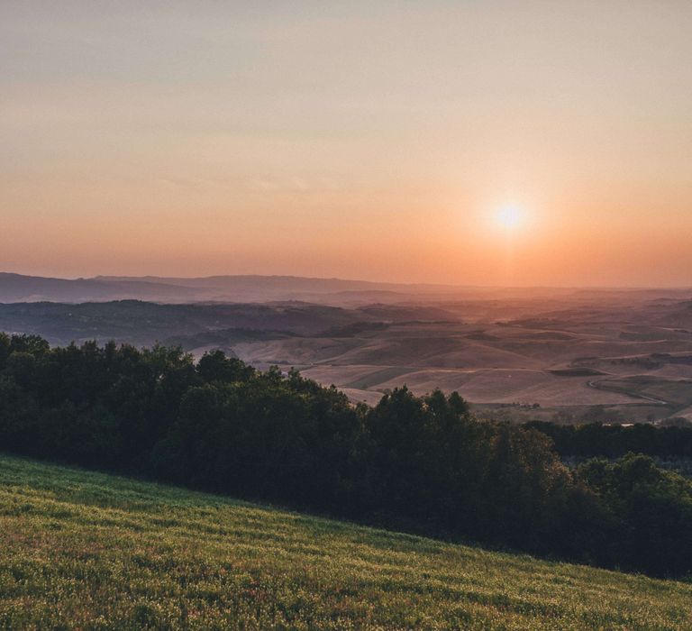 Sunset photography for Tuscany Italy Wedding 