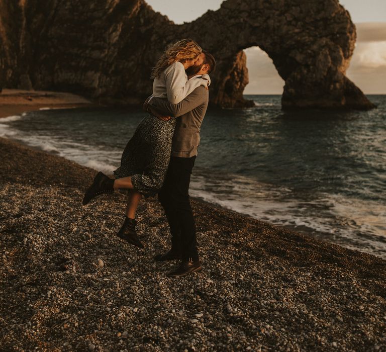 Durdle Door Beach engagement shoot 