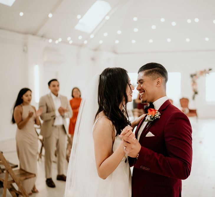 Intimate Core Clapton wedding with bride and groom portrait by Elena Popa Photography 