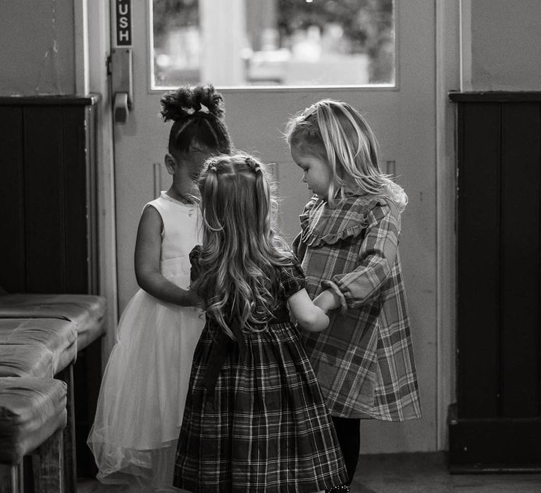 Children play during wedding reception