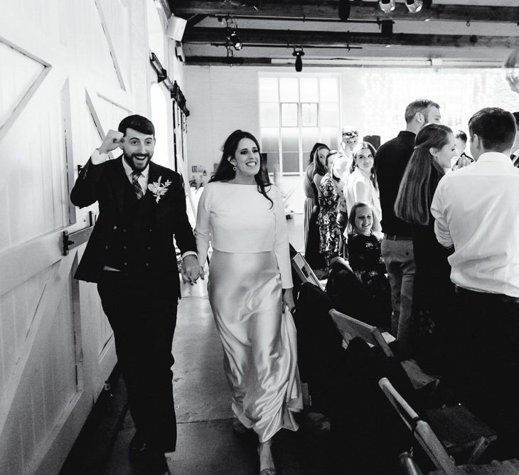 Bride and groom make their entrance