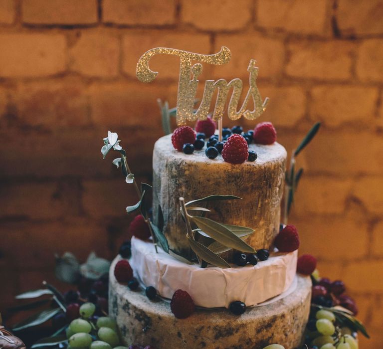 Cheese tower wedding cake