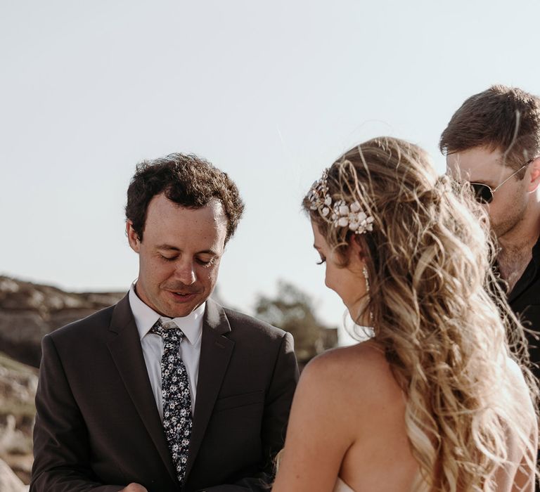 Bride & groom during wedding ceremony