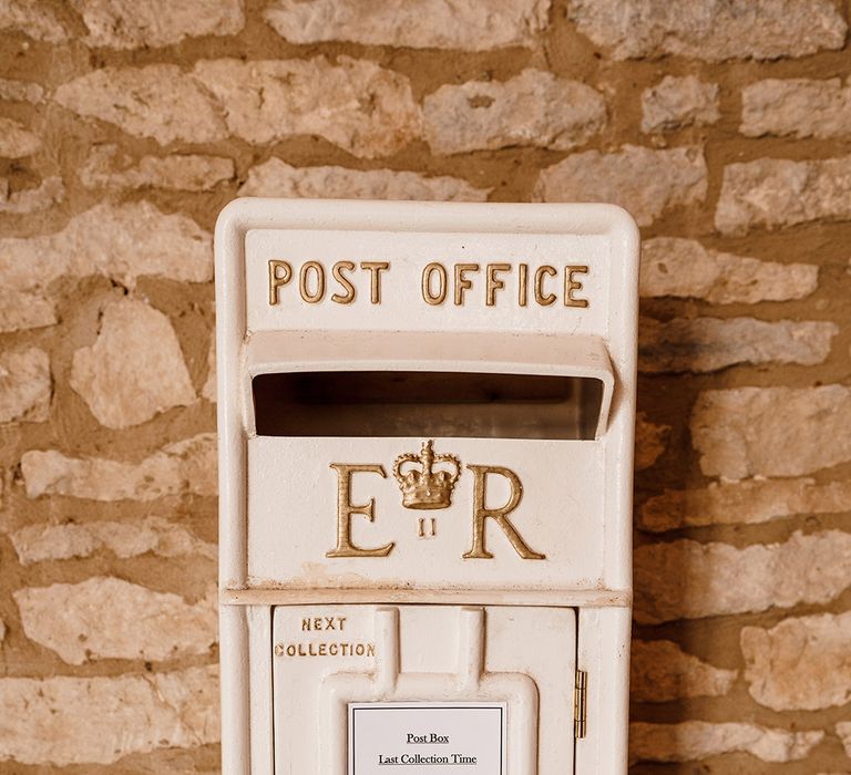 white letterbox for wedding cards 