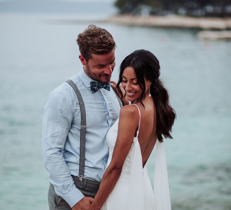 Bride and groom at wedding in Croatia