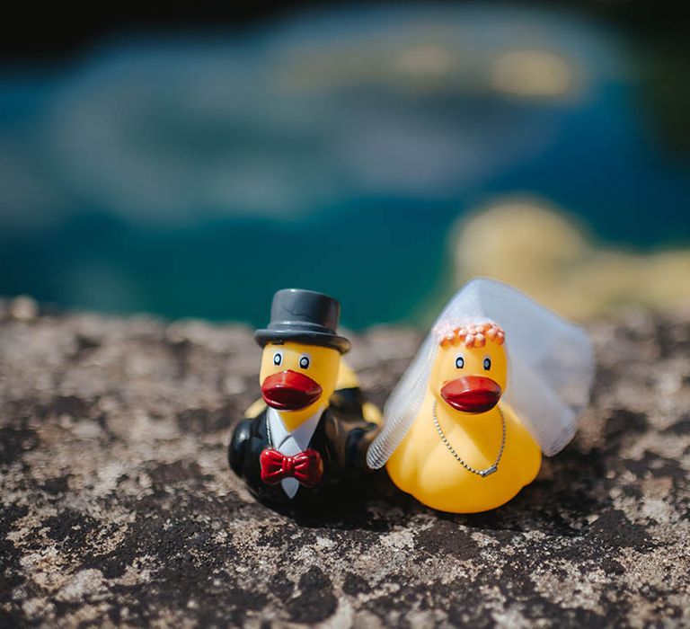 Bride & groom plastic duck