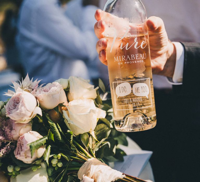 Personalised wedding Mirabeau Rose Wine