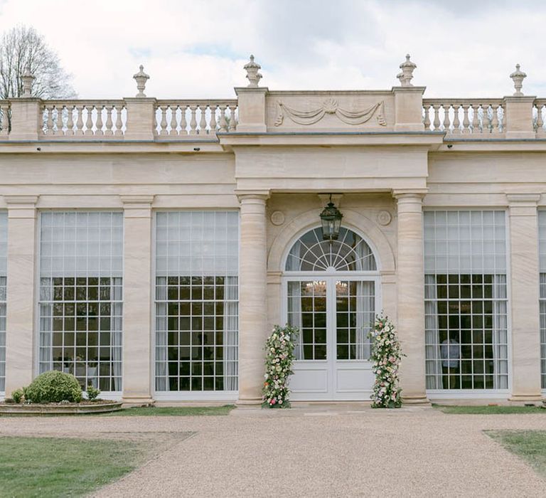 Ruston Hall wedding venue with floor to ceiling windows 