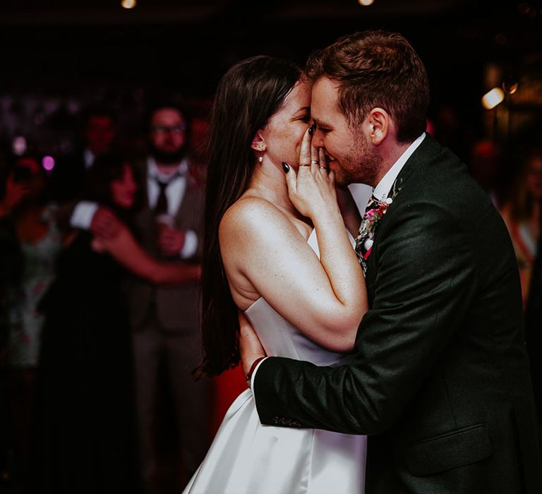 Intimate and romantic first dance for the bride and groom 