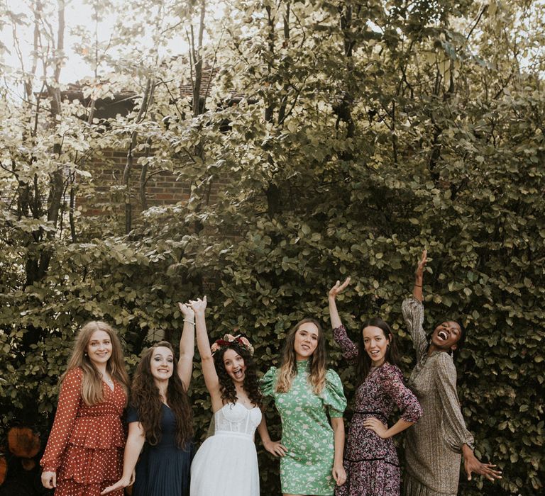 ASOS wedding dress bride with her girlfriends 