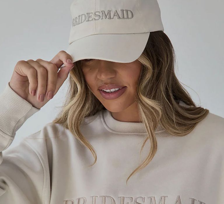 Champagne coloured bridesmaid sweatshirt