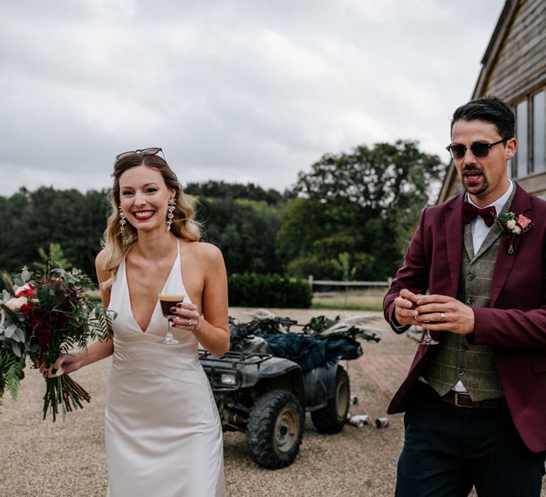 Micro wedding drinks reception at High Billinghurst Farm