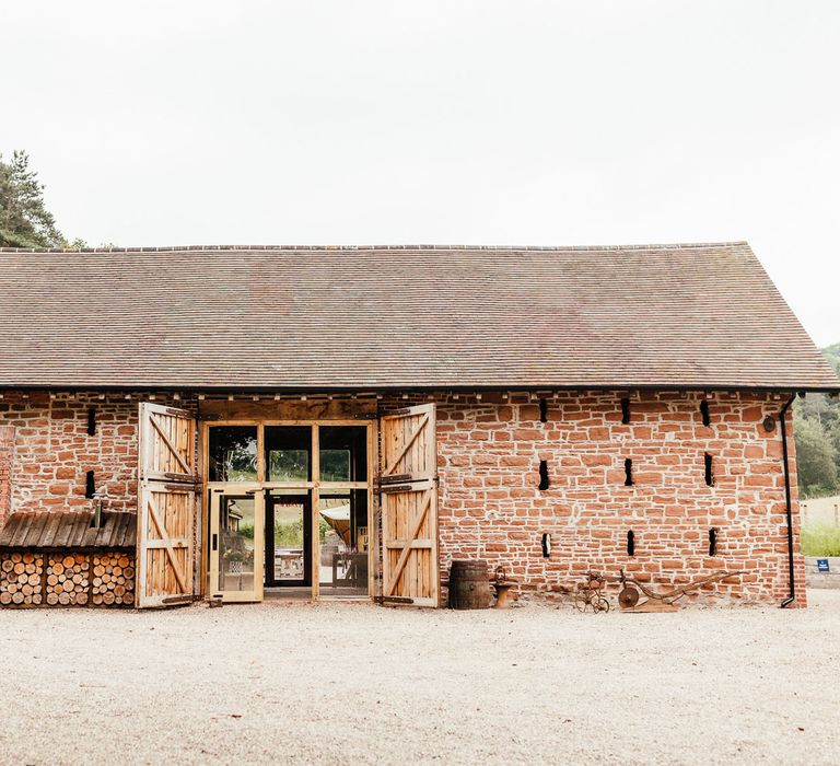 Exterior of The Bridal Barn in Claverley for summer wedding