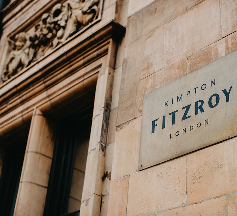 Kimpton Fitzroy London wedding venue and hotel 