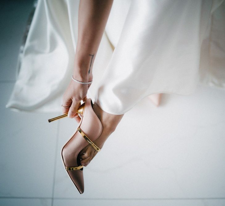 Georgie skirt and Lenny cami wedding shoes 