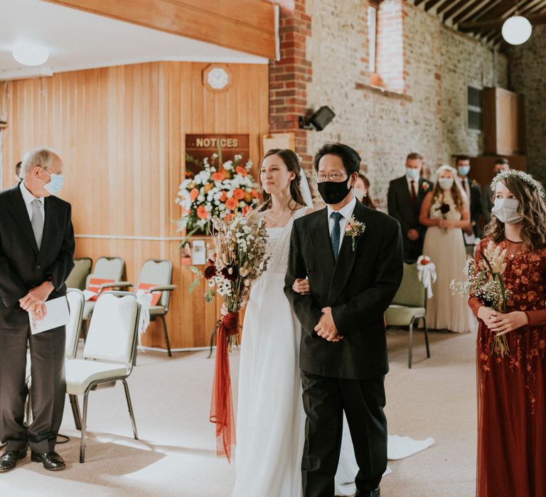 Wedding ceremony bridal entrance 