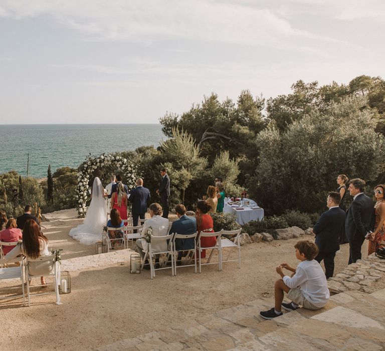 Intimate wedding ceremony at Casa del Mar, Barcelona, Spain