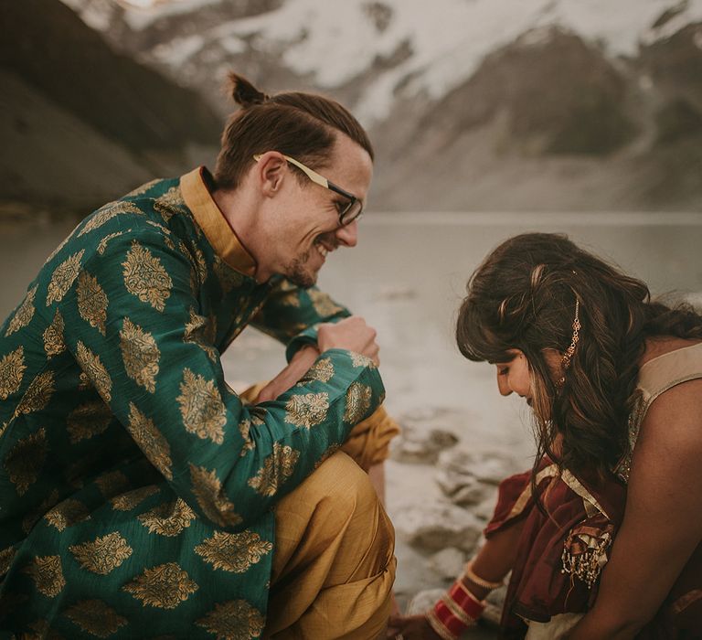 A traditional feet washing wedding ritual was important to include in the elopement ceremony