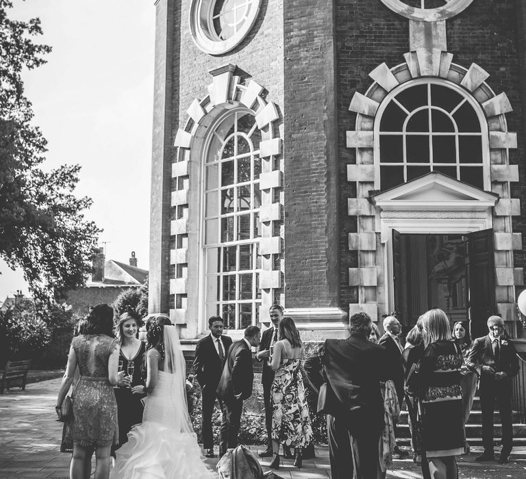 Wedding party outside Orleans House Gallery Wedding 