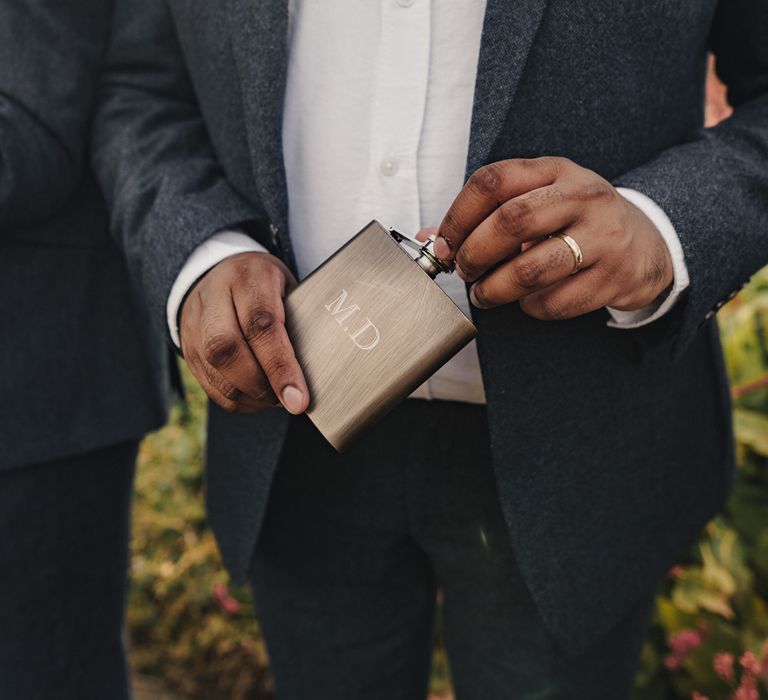 natural grooms buttonhole for micro wedding