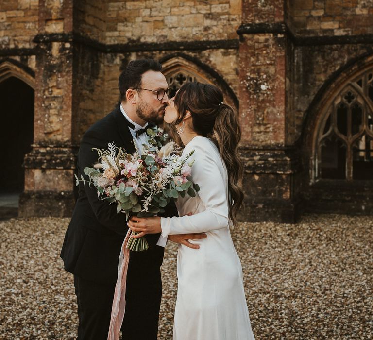 Bride & groom during their first look moment