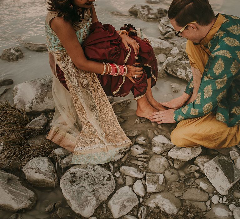 The couple had a traditional Punjabi ritual to honour the bride's heritage