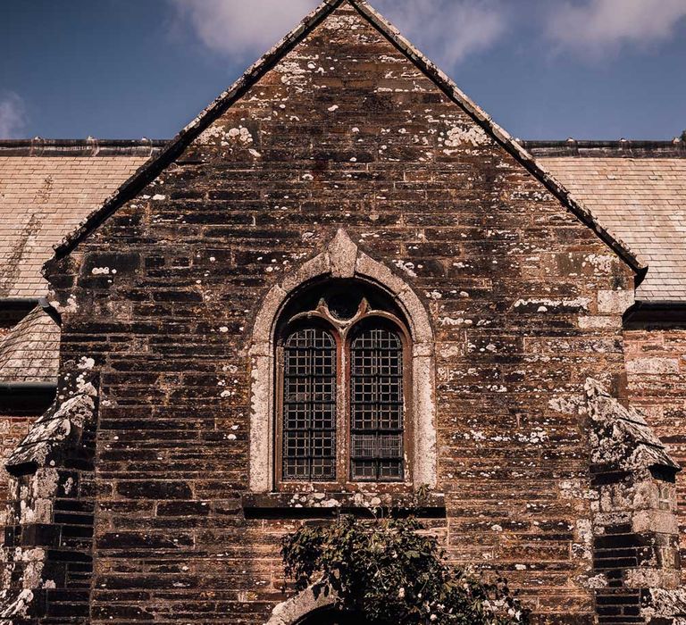 Exterior of Cornish church for wedding ceremony