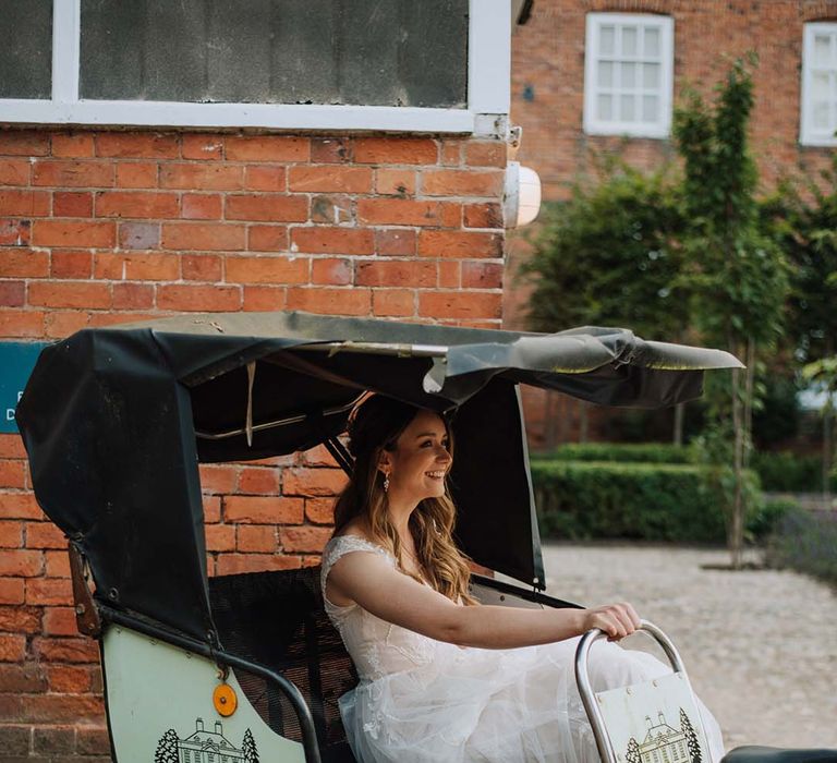 Bride at Iscoyd Park wearing Madi Lane wedding dress