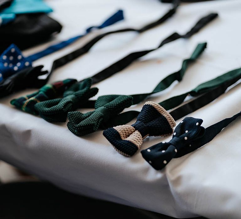 Wool bow ties for groomsmen 