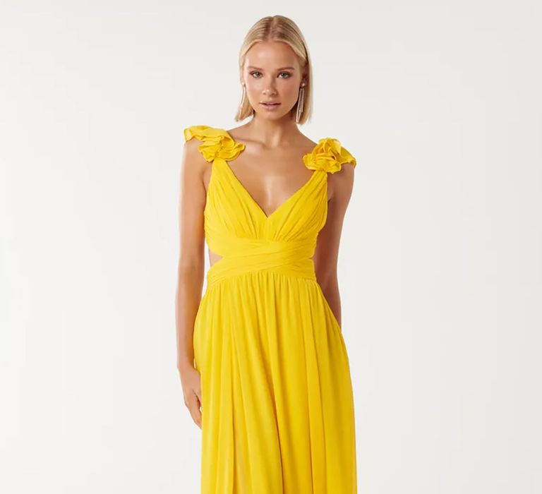 Sunflower yellow bridesmaid dress from Forever New 