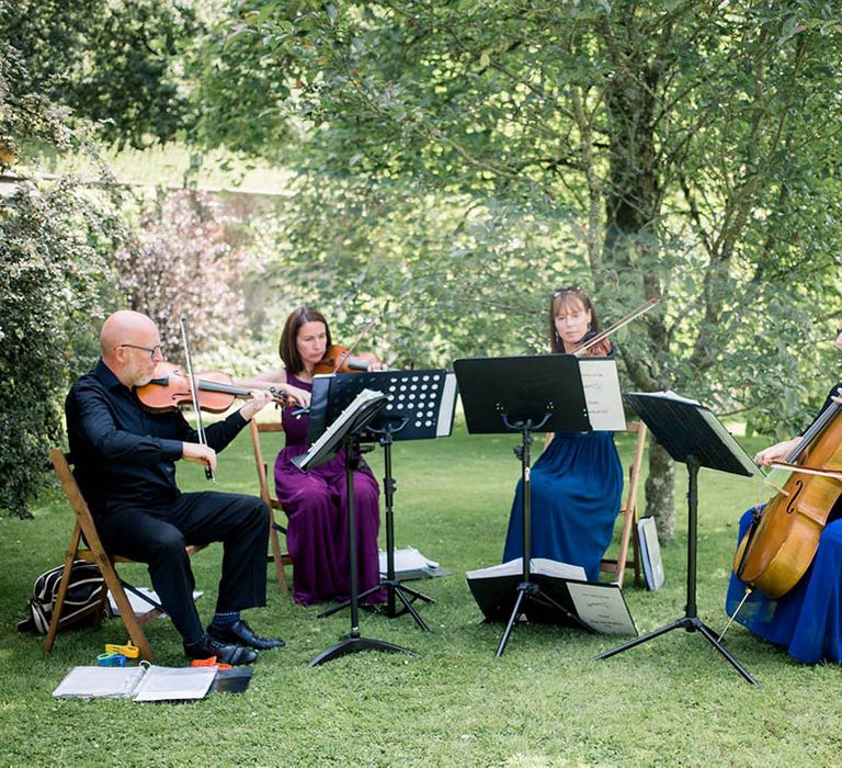 String Quartet play during wedding ceremony