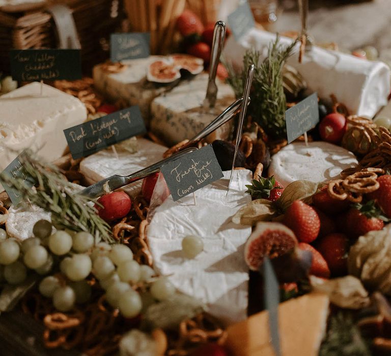 Grazing board for wedding guests