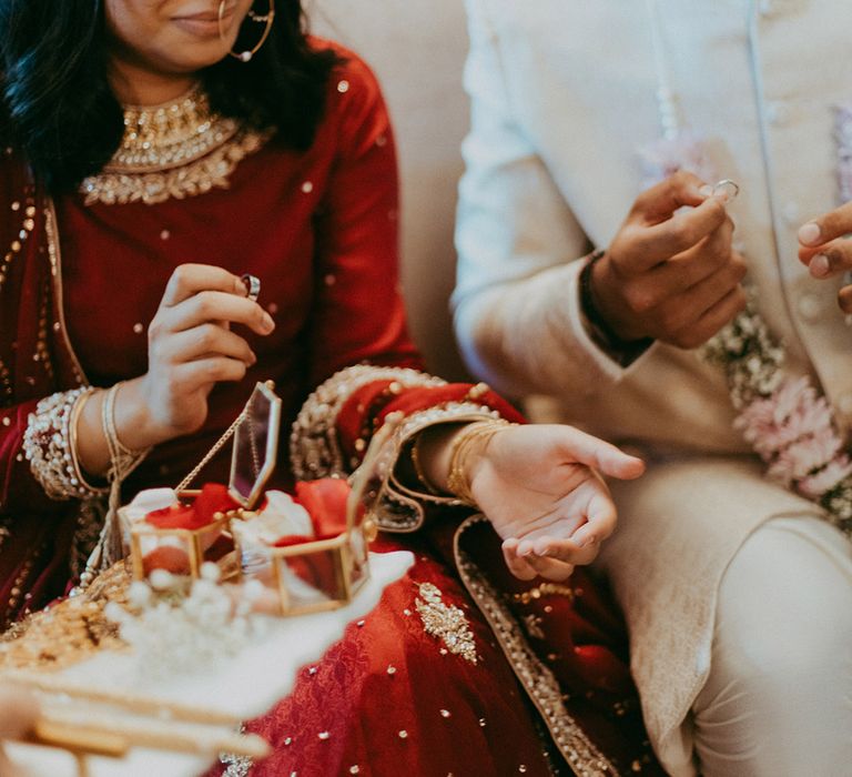 Bride & groom during Pakistani wedding with Nikkah Ceremony 